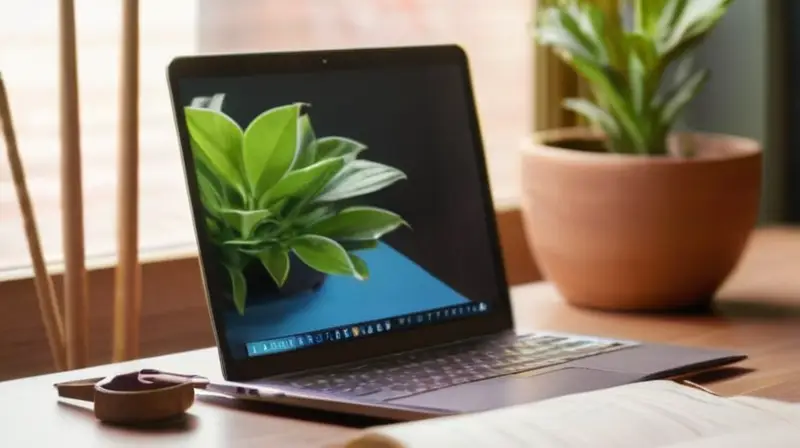 Una laptop gris oscuro muestra en su pantalla la palabra Kred en azul vibrante