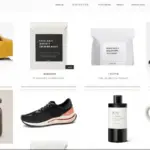 Una tienda en línea moderna y minimalista con un diseño limpio