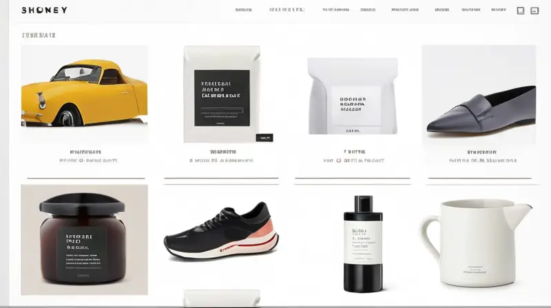 Una tienda en línea moderna y minimalista con un diseño limpio