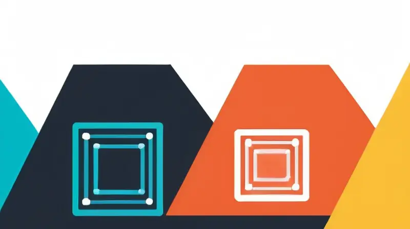 Diseño plano con formas geométricas, colores vibrantes y una composición educativa y organizada